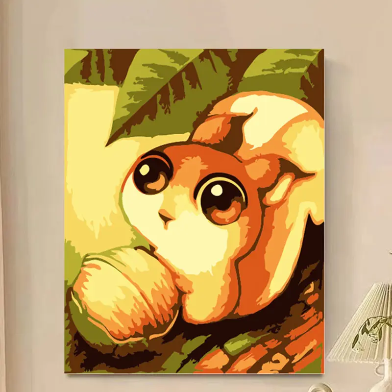 DIY drawing oil painting hand painted cartoon square canvas drawing board
