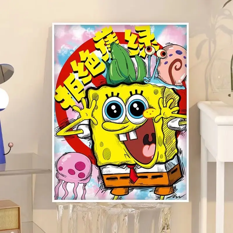 Cheapest DIY hand painted children cartoon cotton canvas drawing painting canvas frame