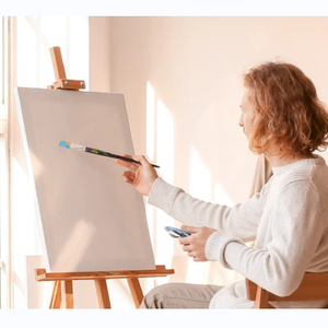 BYB factory supply custom size blank linen chemical fiber canvas with wood frame for painting