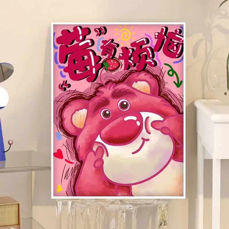 Cheapest DIY hand painted children cartoon cotton canvas drawing painting canvas frame