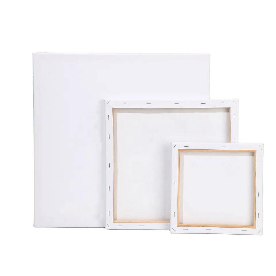 Private label square 20*30cm pure cotton white oil painting drawing board canvas frame in stock