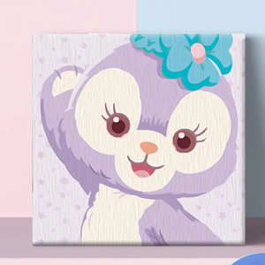 Art supplies cartoon hand painted Diy oil painting mini drawing cotton canvas wooden frames for canvas paintings