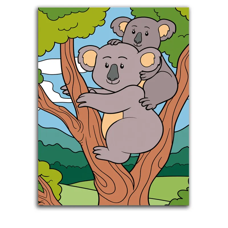 Customized DIY Diy oil painting cartoon Handpainted stretch cotton canvas wood frame
