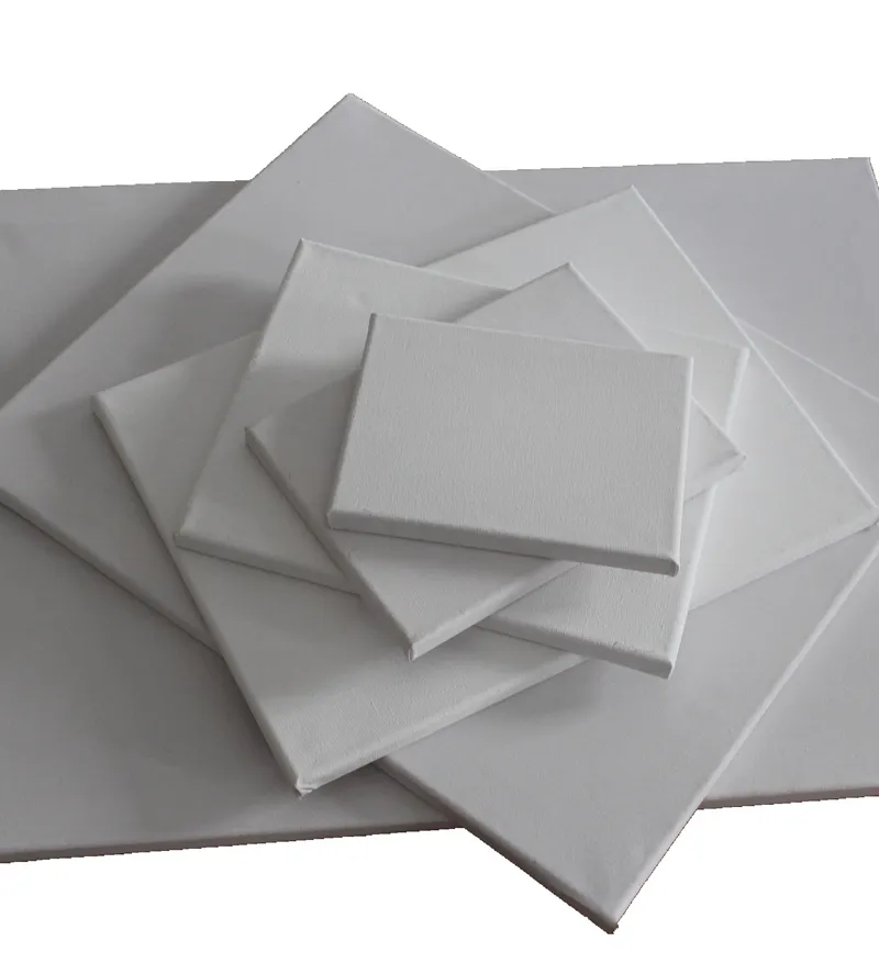 BYB factory supply custom size blank linen chemical fiber canvas with wood frame for painting