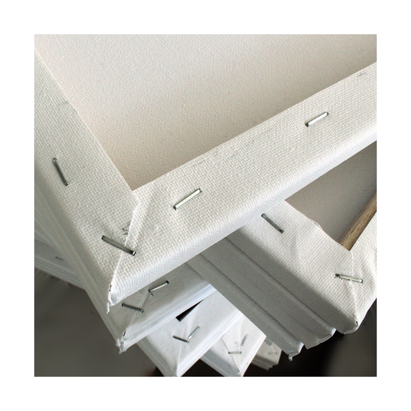 BYB factory supply custom size blank linen chemical fiber canvas with wood frame for painting
