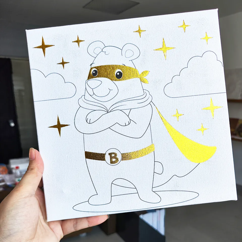 New design 3 colors glitter dinosaur Waterproof painting canvas frame for Kids