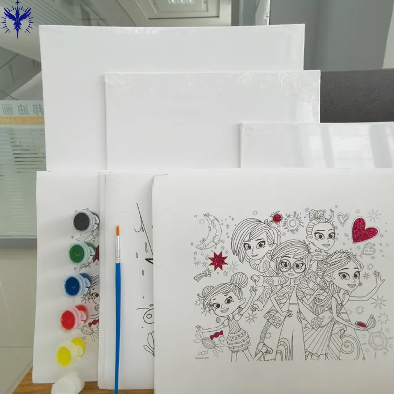 Customized hand painted diy oil paint painting cotton canvas board for painting