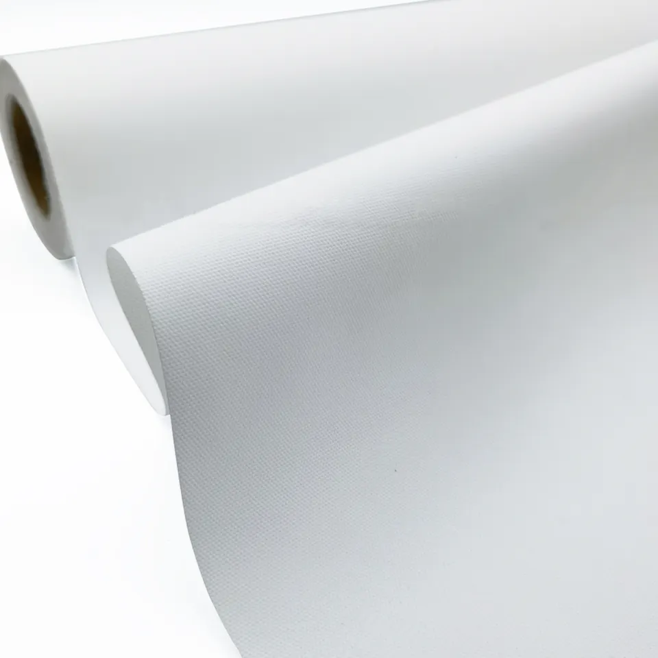 360gsm Cotton Polyester Bleached White ECO-solvent Ink Glossy Canvas Printing Canvas In Stock