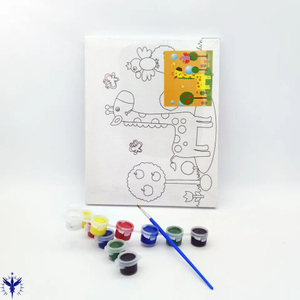DIY Cotton White Stretched DIY Drawing Painting Canvas Frame For Kids