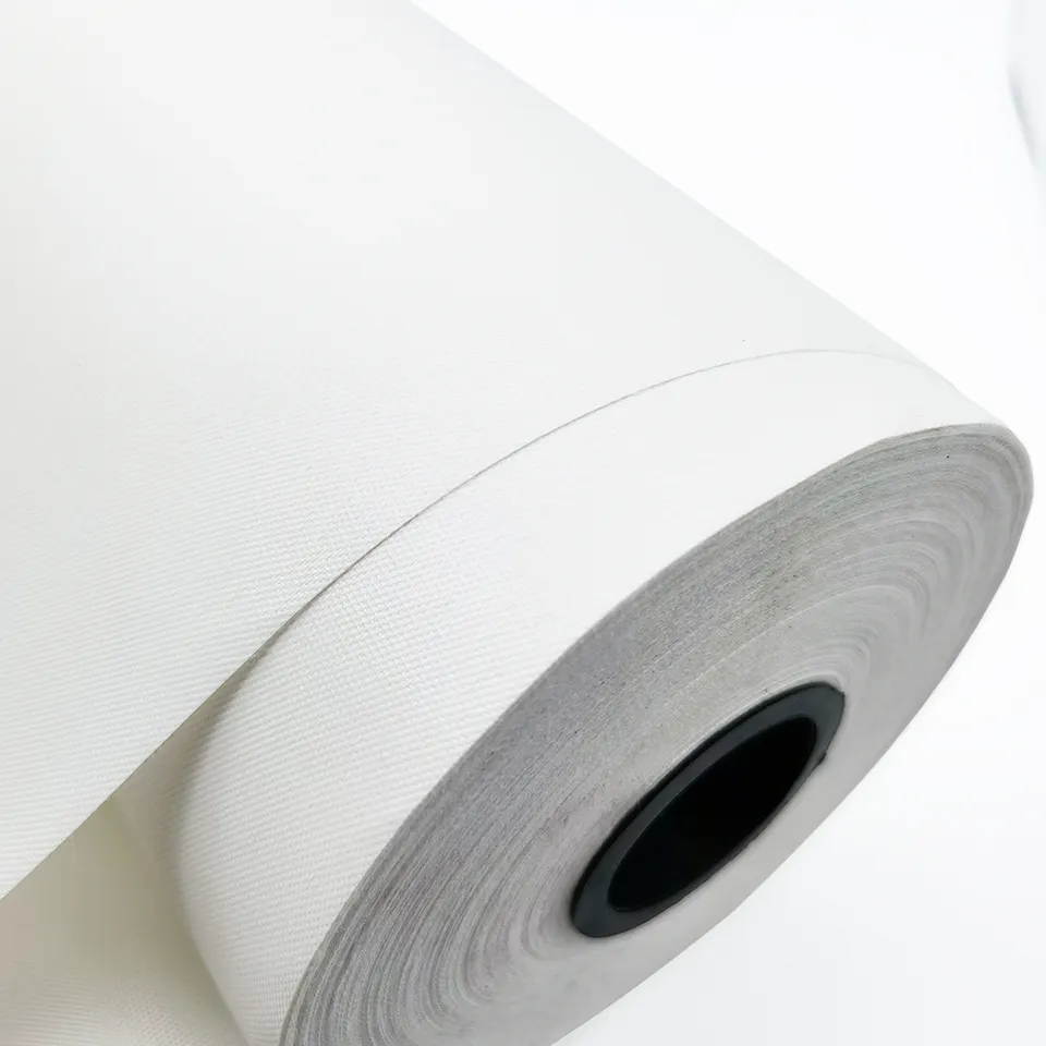 360gsm Cotton Polyester Bleached White ECO-solvent Ink Glossy Canvas Printing Canvas In Stock