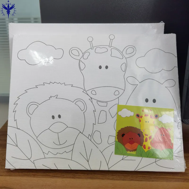 Customized hand painted diy oil paint painting cotton canvas board for painting
