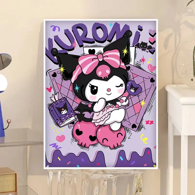 Cheapest DIY hand painted children cartoon cotton canvas drawing painting canvas frame