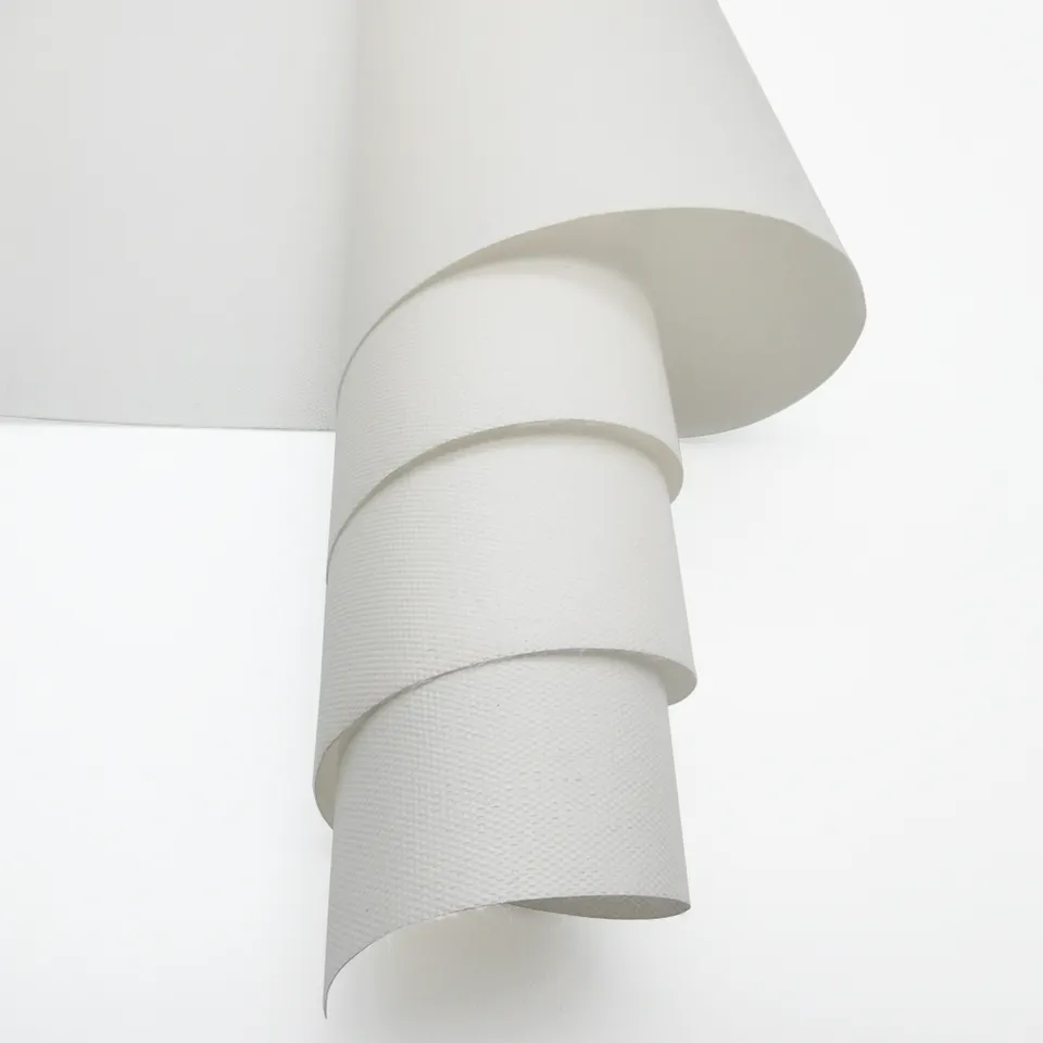 360gsm Cotton Polyester Bleached White ECO-solvent Ink Glossy Canvas Printing Canvas In Stock