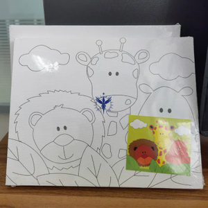 Wholesale Lowest price mini canvas DIY painting printed drawing cartoon canvas board for kids